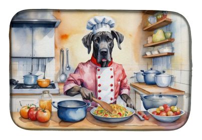 Great Dane The Chef Dish Drying Mat Absorbent Dish Drying Mat Pad for Kitchen Counter Dish Drainer Mat for Countertop, 14 x 21", Multicolor