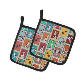 Lots of Harlequin Natural Ears Great Dane Pair of Pot Holders Kitchen Heat Resistant Pot Holders Sets Oven Hot Pads for Cooking Baking BBQ