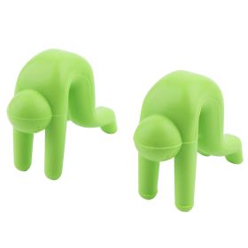 2pcs Pot Lid Lifter; Pot Lid Holder That Keeps Pot From Boiling Over; Kitchen Tools Lid Stand Heat Resistant Holder Keep The Lid Open; Great Cook (Color: green)