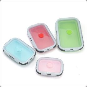 Reusable Pizza Storage Container with  Microwavable Serving Trays - Adjustable Pizza Slice Container to Organize & Save Space - BPA Free, Microwa (Color: green, size: 350ML)
